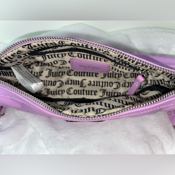 Juicy Couture Purple Quilted Heart Shoulder Bag - Picture 2 of 5